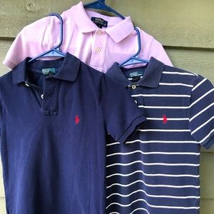 3 Boys short sleeved Polo shirts, size 8